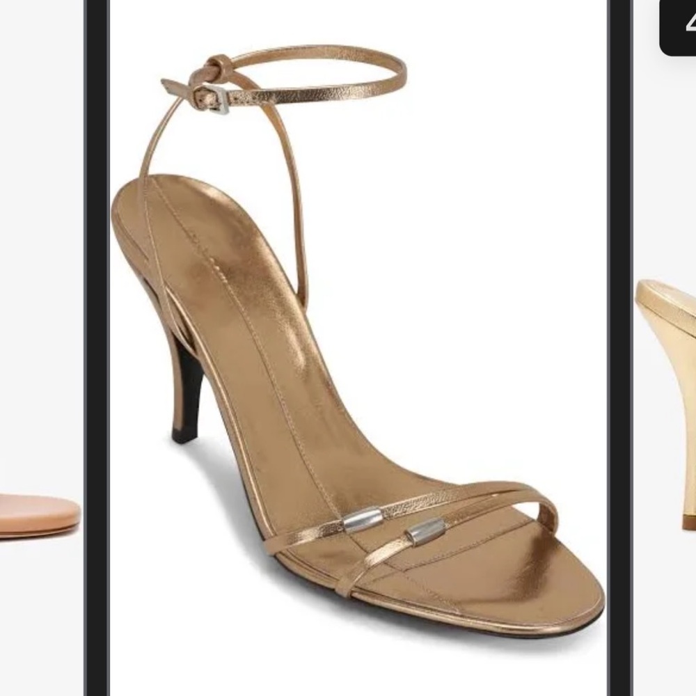 THE ROW CLEO BIJOUX GOLD AND SILVER SANDAL